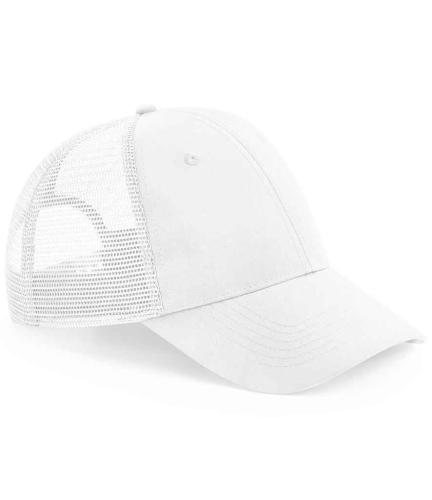 Beechfield Recycled 6 Panel Snapback Trucker Cap - WHI - ONE